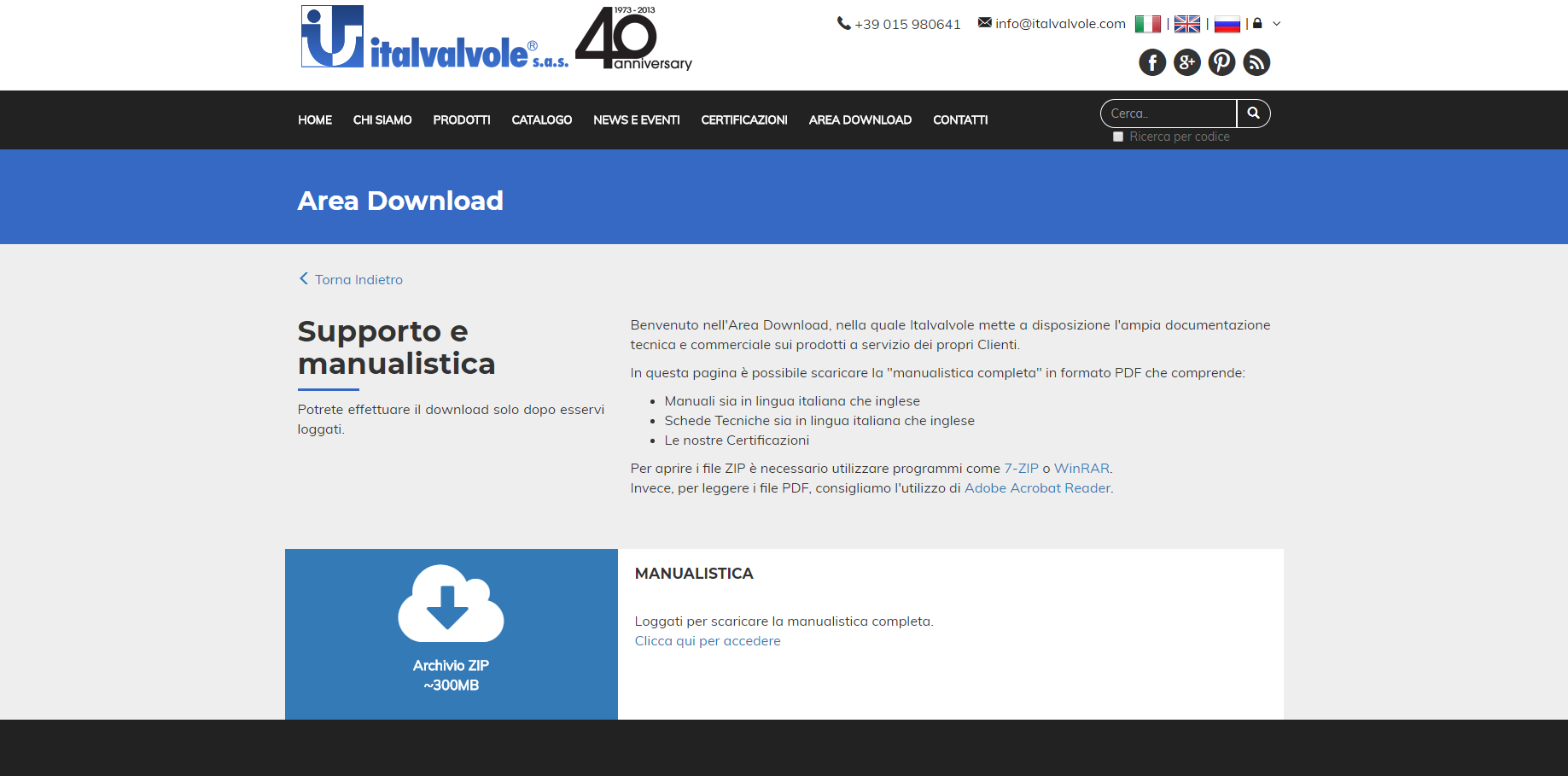 Novità sito web : Nuova Area DOWNLOAD 1